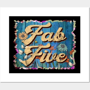 Retro Fab Name Flowers Five Limited Edition Proud Classic Styles Posters and Art